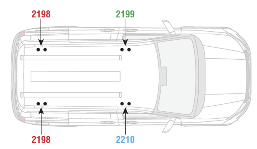 FORD Courier 2024 on 2x Roof bars All Variants VG349-2