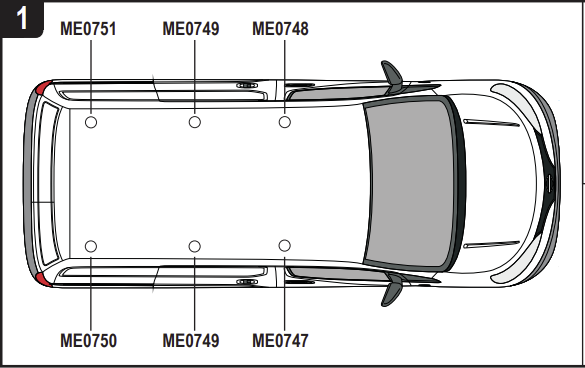 NISSAN NV200 2010 on 3x Roof bars All Variants VG282-3