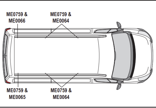 OPEL Movano 2010 - 2022 3x Roof bars All Variants VG286-3