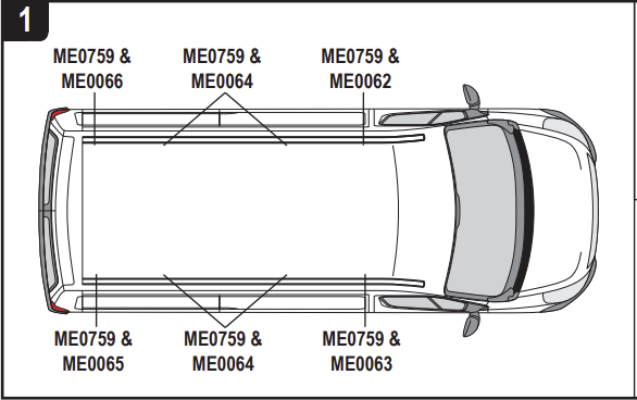RENAULT Master 2010 - 12/24 4x Roof bars (H2) VG286-4