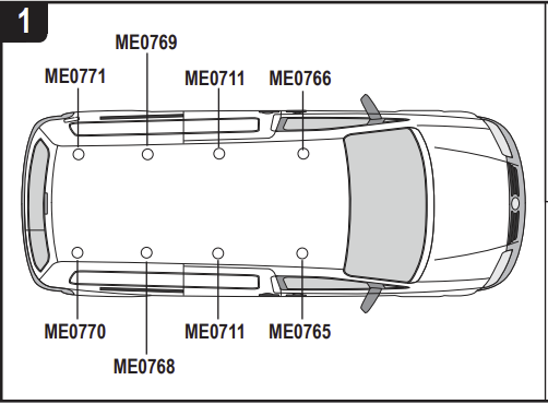 VOLKSWAGEN Caddy Maxi 2010 - 2020 4x Roof bars All Variants VG299-4