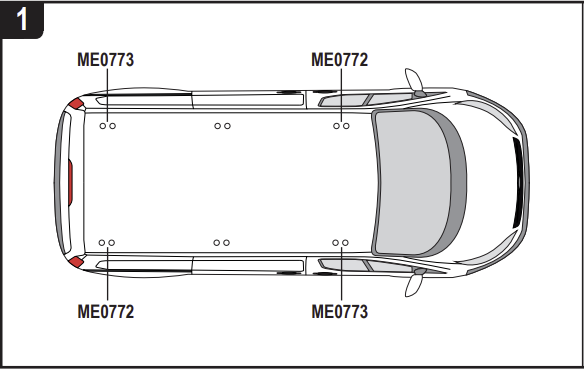 FORD Custom 2024 on 2x Roof bars (H1) VG348-2