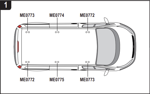 FORD Custom 2012 - 2023 3x Roof bars (H1) VG304-3