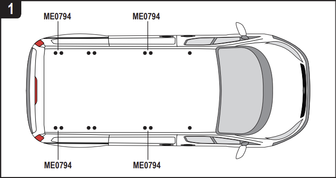 OPEL Vivaro 2014 - 2019 2x Roof bars (H1) VG315-2