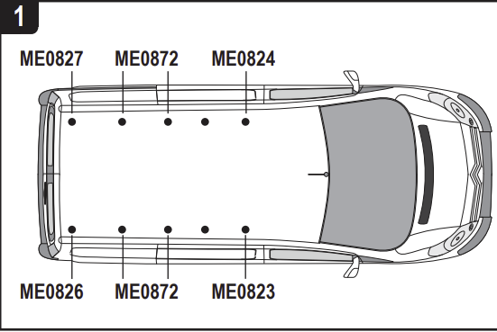 CITROEN Dispatch 2016 on 4x Roof bars Model 'XL' (L3 H1) VG335-4