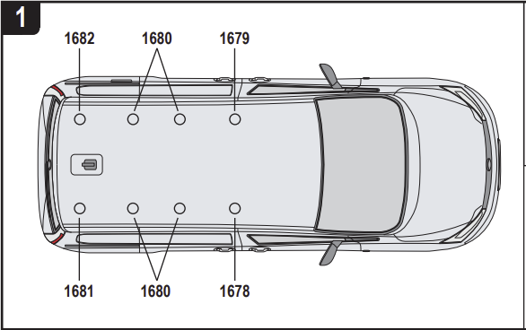 VOLKSWAGEN Caddy Maxi 2021 on 4x Roof bars L1 & L2 VG341-4