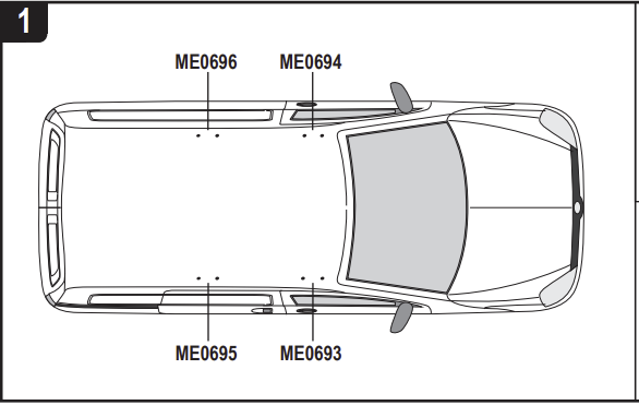 OPEL Combo 2001 - 2012 2x Roof bars All Variants VG187-2