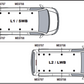 VOLKSWAGEN Transporter (T5) 2003 - 2015 2x Roof bars (L1H1) & (L2,H1) VG263-2