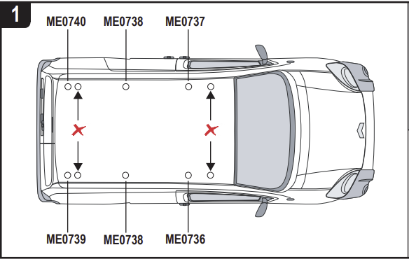 CITROEN Nemo 2008  on  3x Roof bars All Variants VG270-3