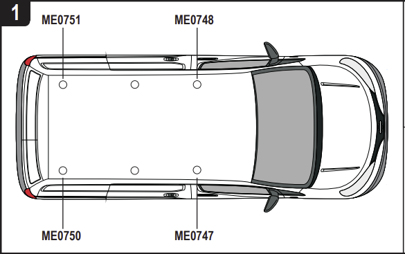 NISSAN NV200 2010  on  2x Roof bars All Variants VG282-2