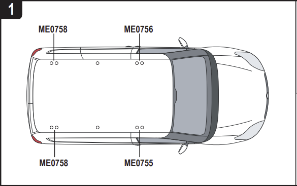 FIAT Doblo 2010 - 2022  2x Roof bars (L1 & L2,H1) VG284-2