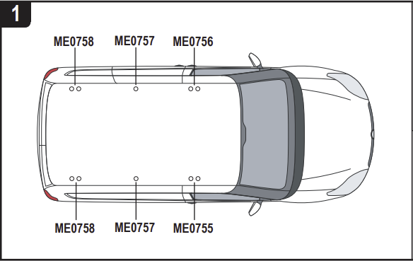 FIAT Doblo 2010 - 2022  3x Roof bars (L1 & L2,H1) VG284-3