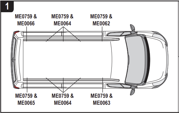 RENAULT Master 2010  on  5x Roof bars (L3H2) VG286-5