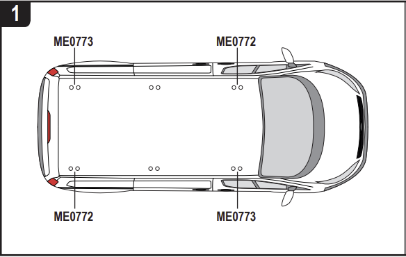 FORD Custom 2012 - 2023  2x Roof bars (H1) VG304-2