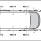 FORD Custom 2012 - 2023  3x Roof bars (H1) VG304-3