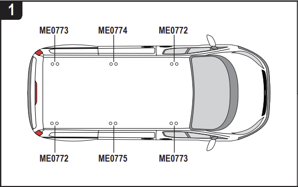 FORD Custom 2012 - 2023  3x Roof bars (H1) VG304-3