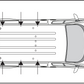 FORD Custom 2012 - 2023  3x Roof bars  (H2) VG308-3