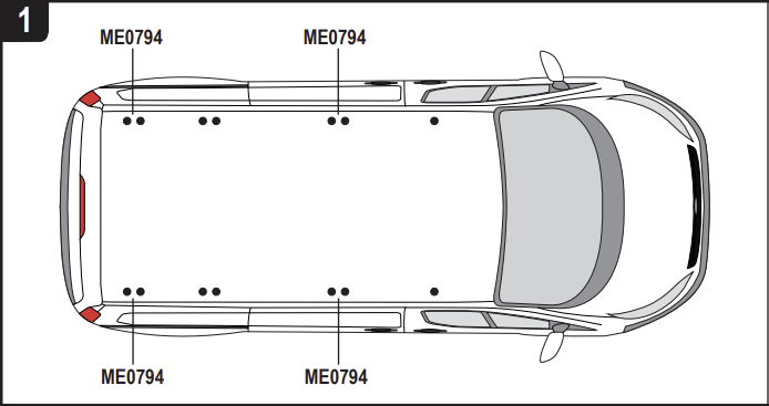 FIAT Talento  2016 - 2020 2x Roof bars (H1) VG315-2