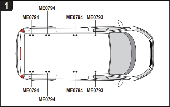 RENAULT Trafic 2014  on  4x Roof bars (Incl. wind deflector) (H1) VG315-4