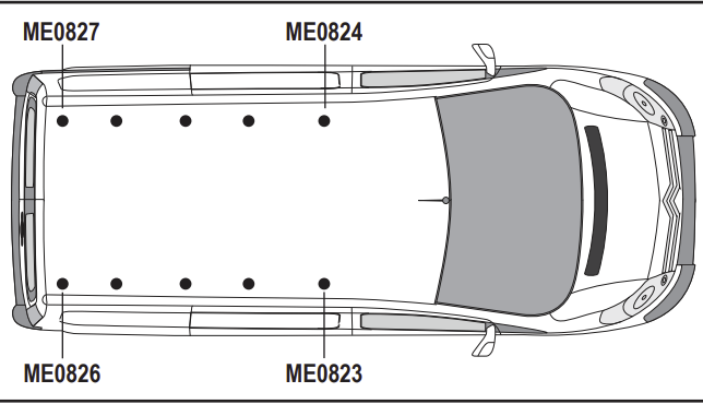 TOYOTA ProAce 2016  on  2x Roof bars Model 'Medium' (L2 H1) VG333-2