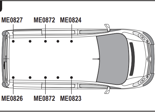 OPEL Vivaro  2020  on  3x Roof bars (L2,H1) VG335-3