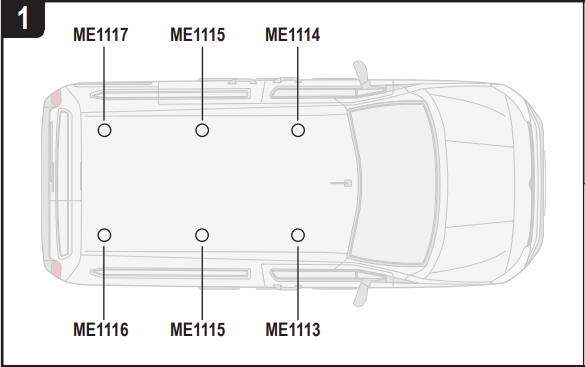 OPEL Combo 2019  on  3x Roof bars All Variants VG338-3